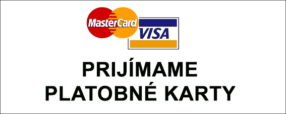 Prijímame platobné karty Prijímame platobné karty